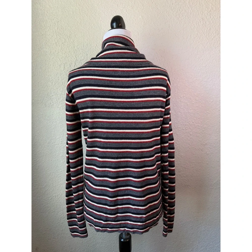 60s/70s Vintage Levi's For Gals Cowl Neck Sweater Womens M‎ Stripped Ribbed Knit